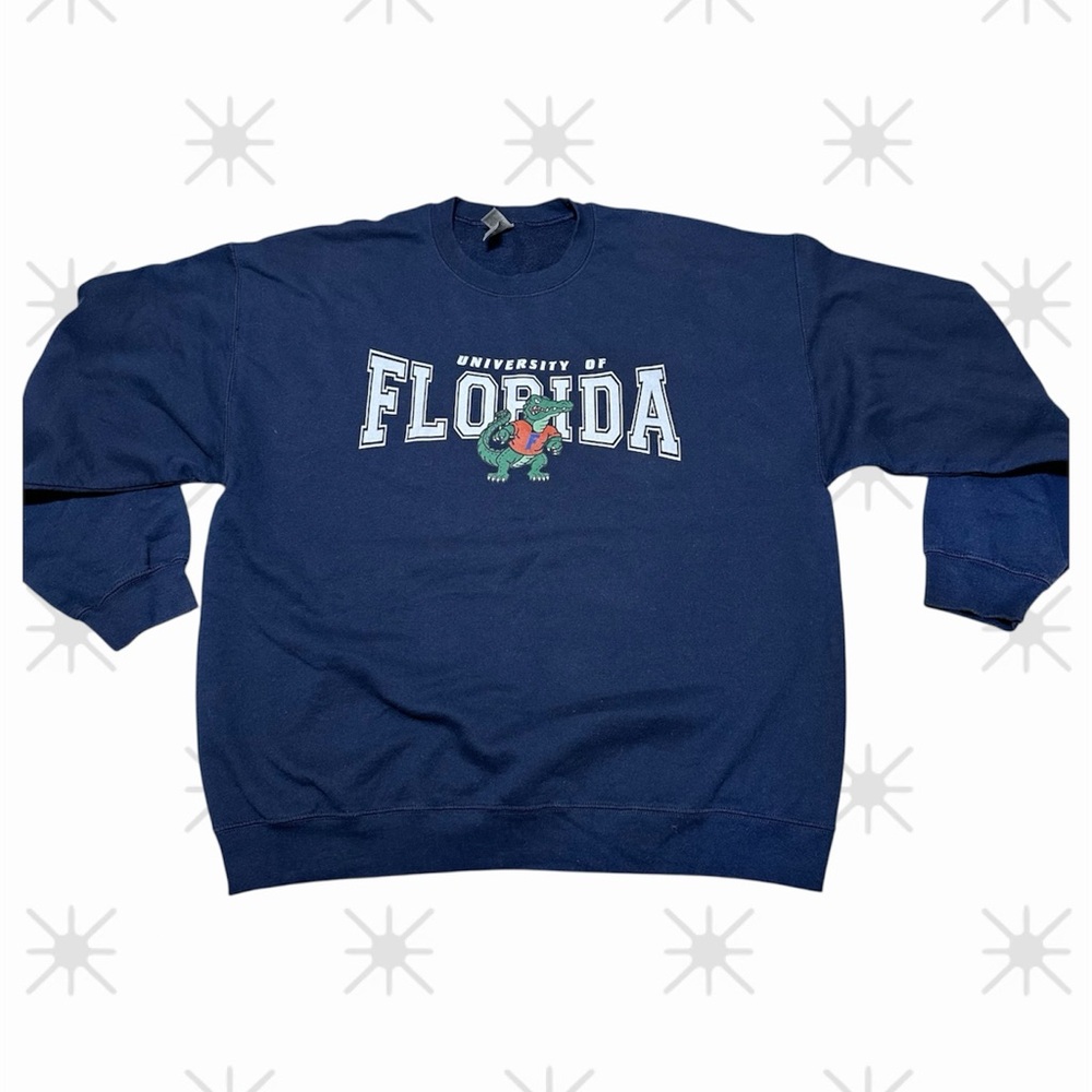 University of Florida Gators Sweatshirt  Navy Blue Crewneck Collegiate Vintage